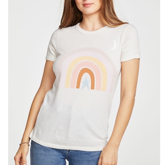 Chaser Pastel Rainbow Moonshine Tee NWT - Picture 7 of 10